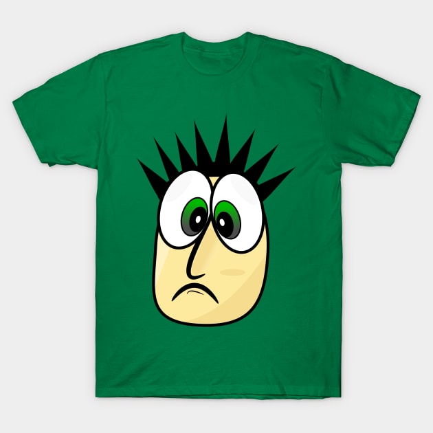 Disappointed Funny Face Cartoon T-Shirt by AllFunnyFaces